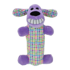 Multipet Smiling Loofa Plush Dog Toy w/ Squeaker, 6"