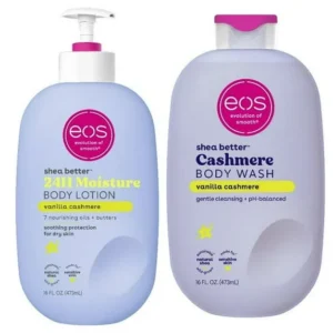 eos Vanilla Cashmere Lotion & Body Wash Bundle (16oz)