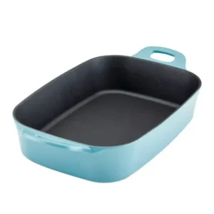 Premium Nitro Cast Iron Roasting Pan 9"x13" – Agave Blue