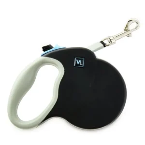 Vibrant Life 16' Reflective Retractable Dog Leash, Black (M, up to 50lb)