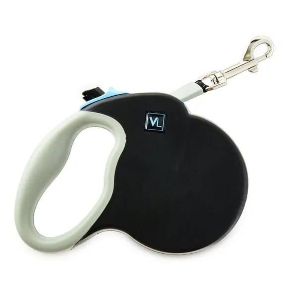 Vibrant Life 16' Reflective Retractable Dog Leash, Black (M, up to 50lb)